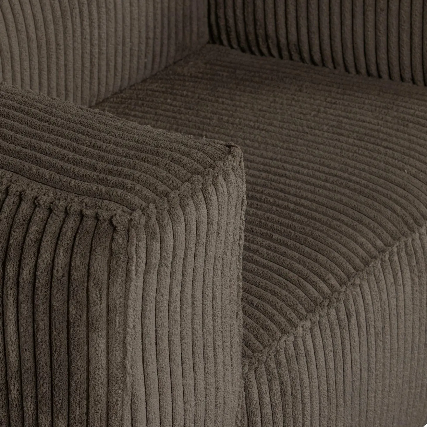 Fauteuil Bean Grove Ribstof - Mud - Loft24.nl
