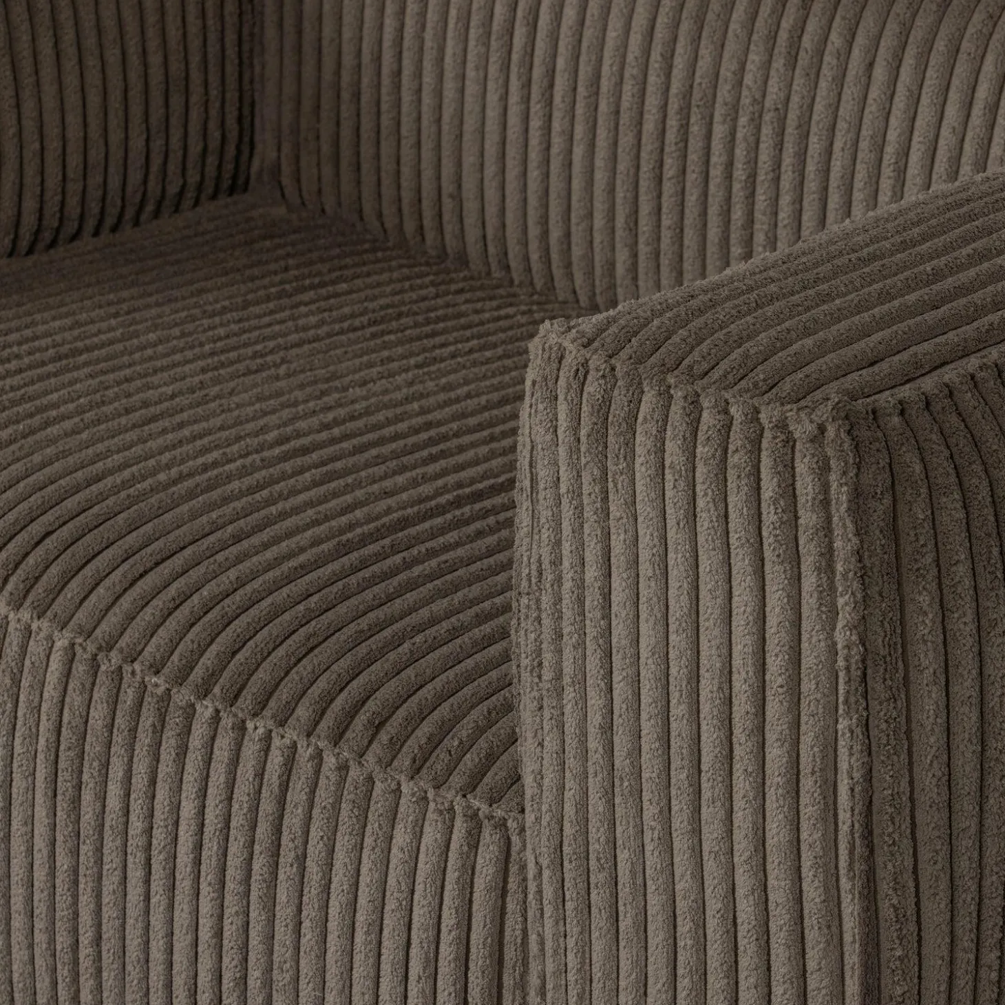 Fauteuil Bean Grove Ribstof - Mud - Loft24.nl