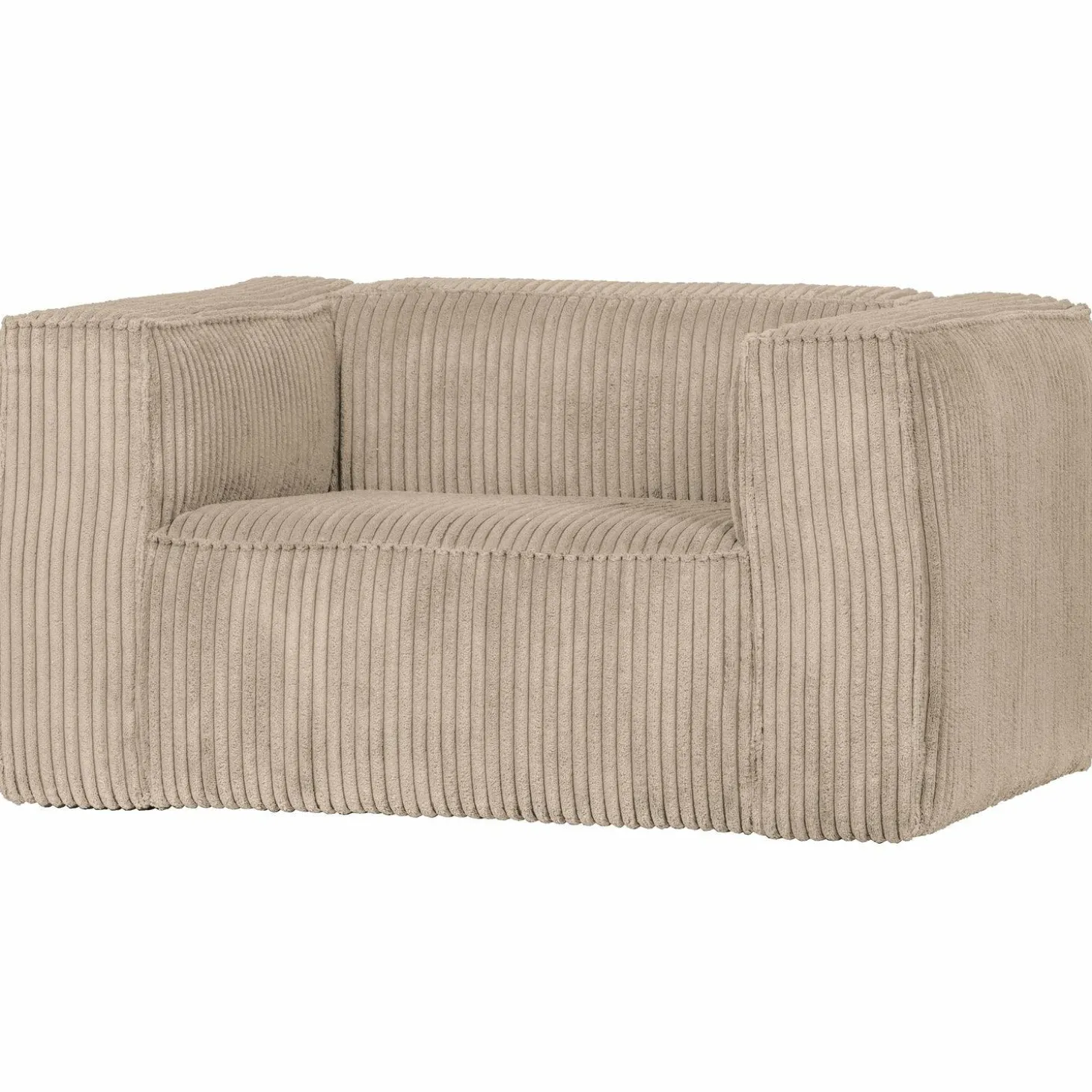 Fauteuil Bean Grove Ribstof - Travertin - Loft24.nl
