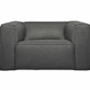 Fauteuil Bean met kussen - Middengrijs - Loft24.nl