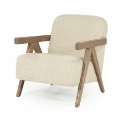 Fauteuil Francis Grove Bouclé - Beige - Loft24.nl