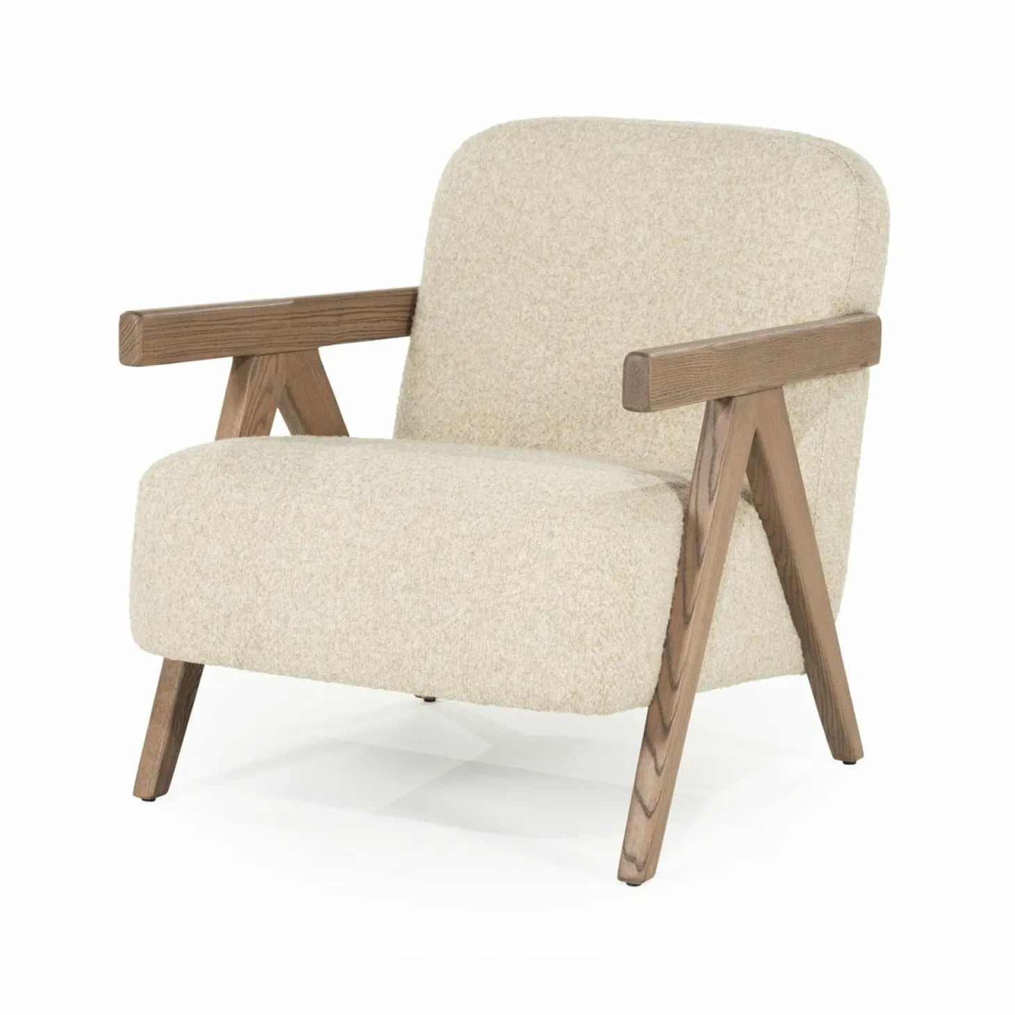 Fauteuil Francis Grove Bouclé - Beige - Loft24.nl