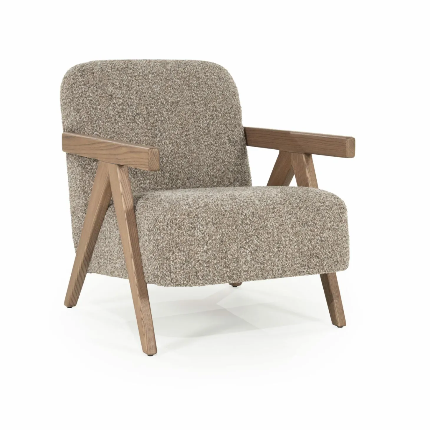 Fauteuil Francis Grove Bouclé - Beige - Loft24.nl