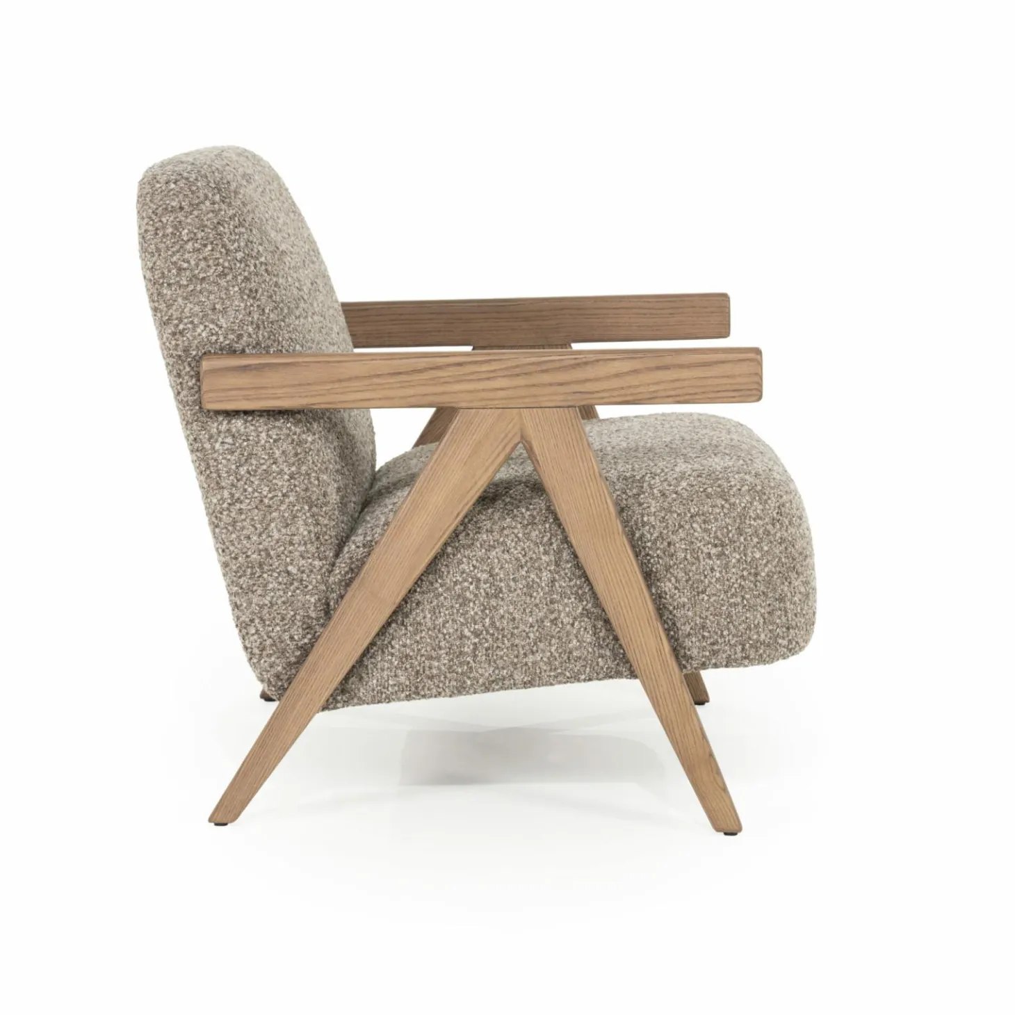 Fauteuil Francis Grove Bouclé - Beige - Loft24.nl