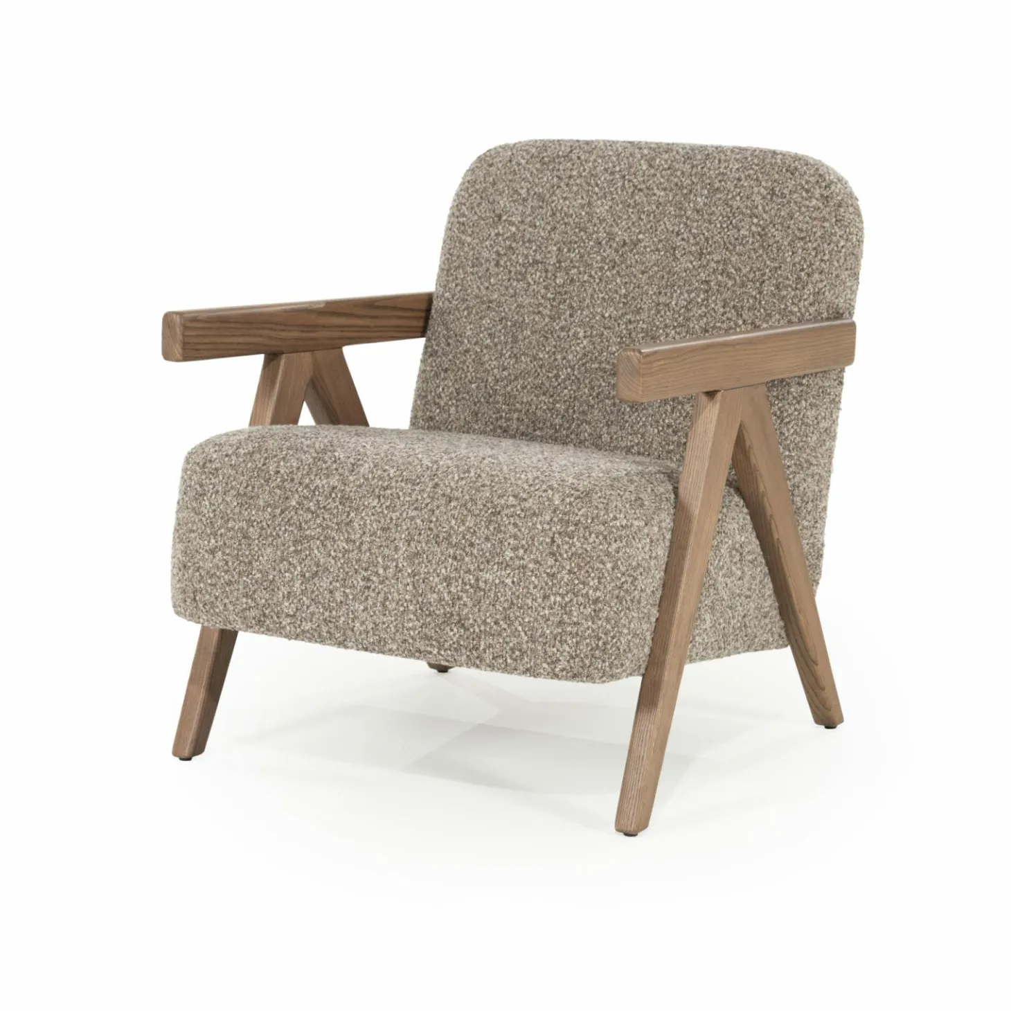 Fauteuil Francis Grove Bouclé - Beige - Loft24.nl