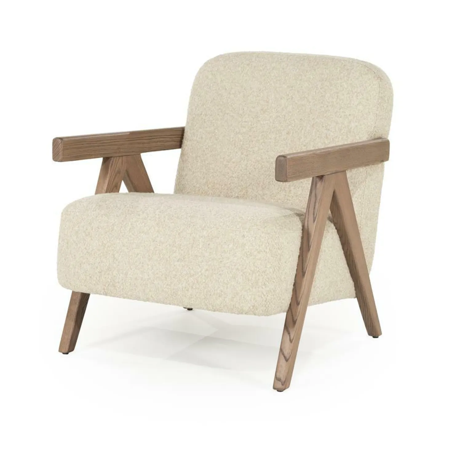 Fauteuil Francis Grove Bouclé - Beige - Loft24.nl