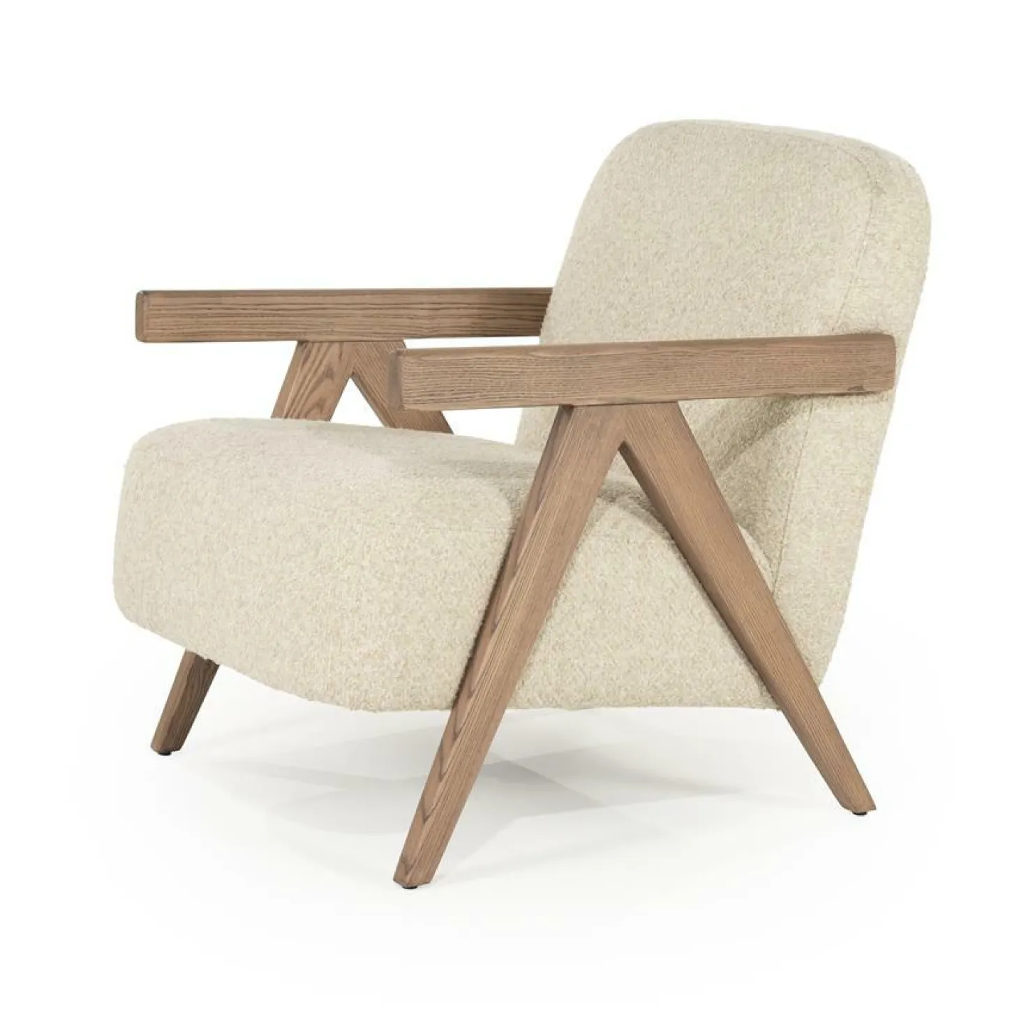 Fauteuil Francis Grove Bouclé - Beige - Loft24.nl