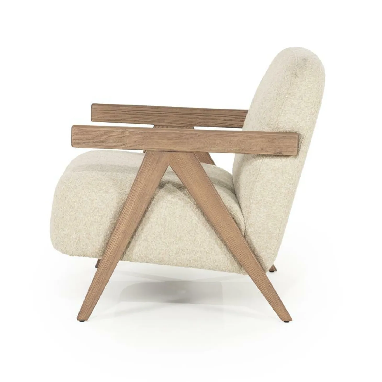Fauteuil Francis Grove Bouclé - Beige - Loft24.nl