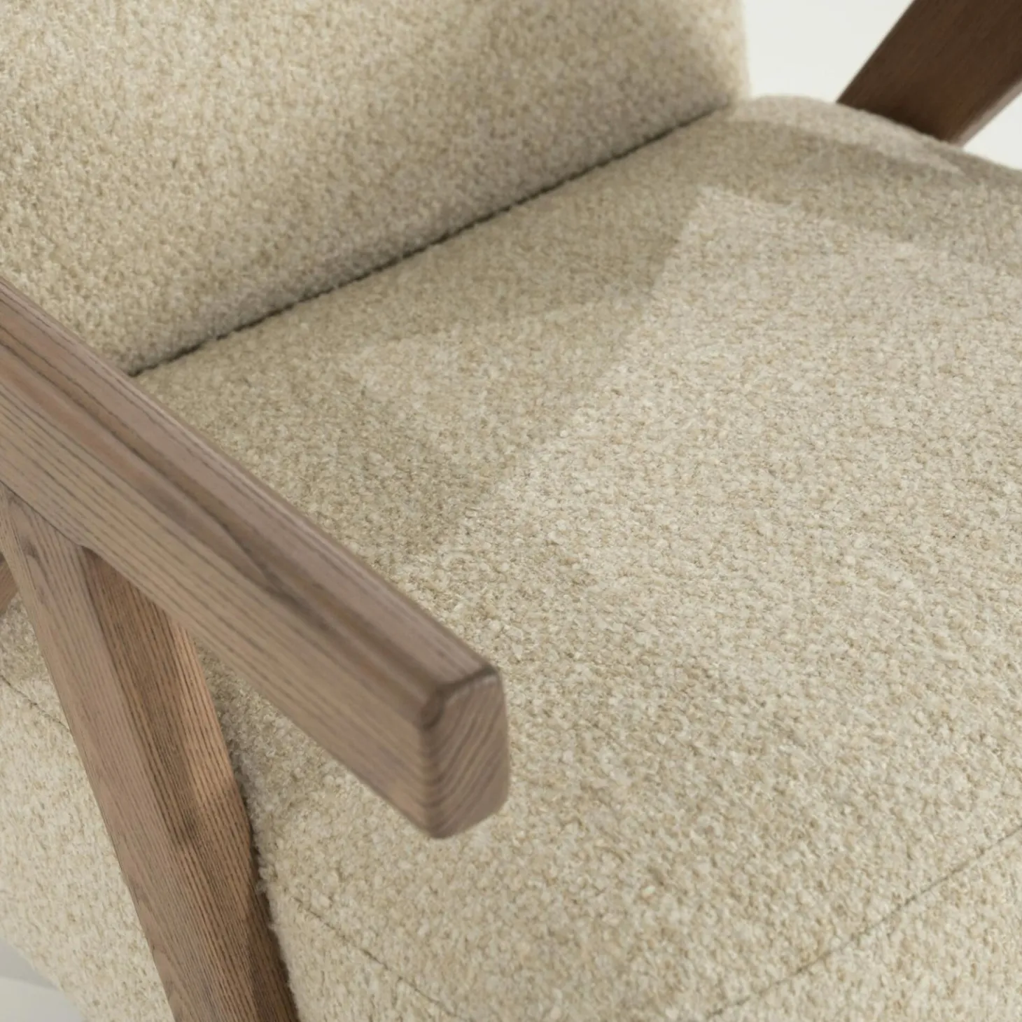 Fauteuil Francis Grove Bouclé - Beige - Loft24.nl