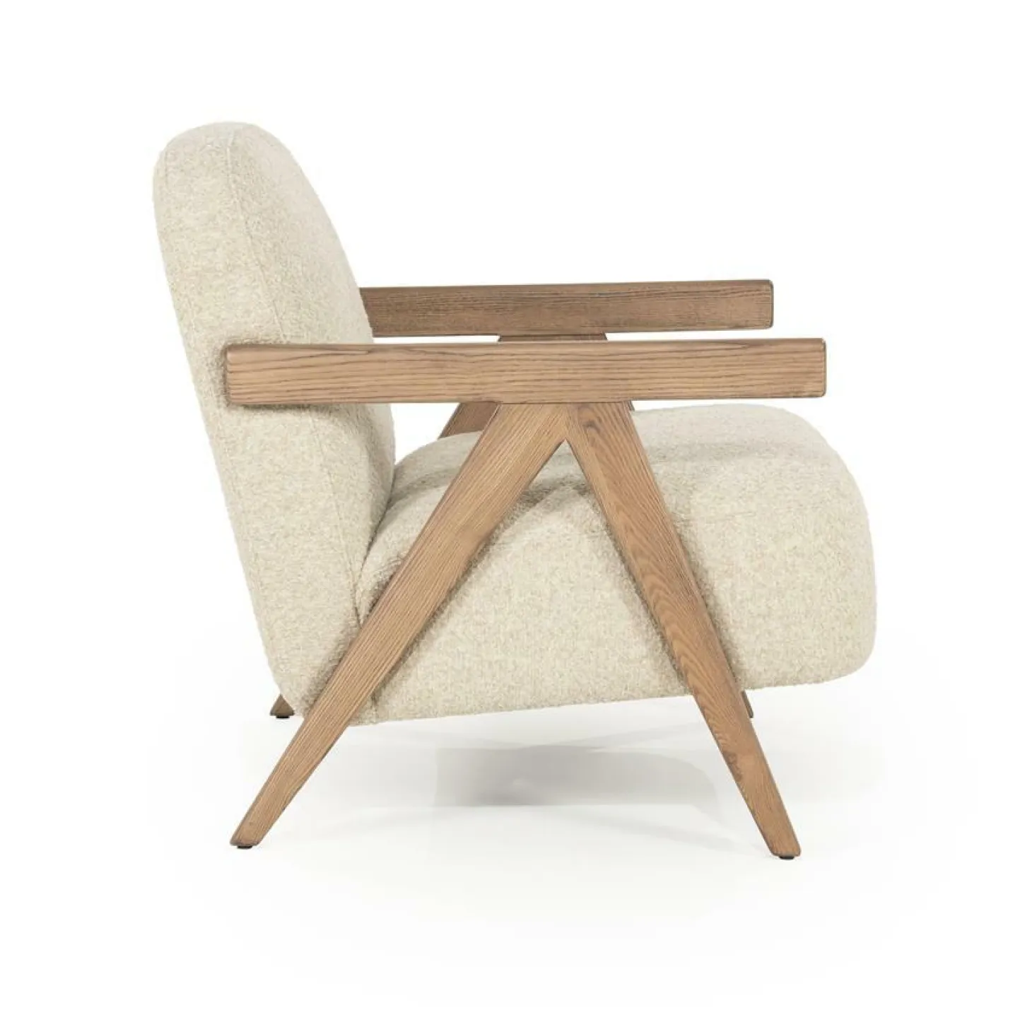 Fauteuil Francis Grove Bouclé - Beige - Loft24.nl