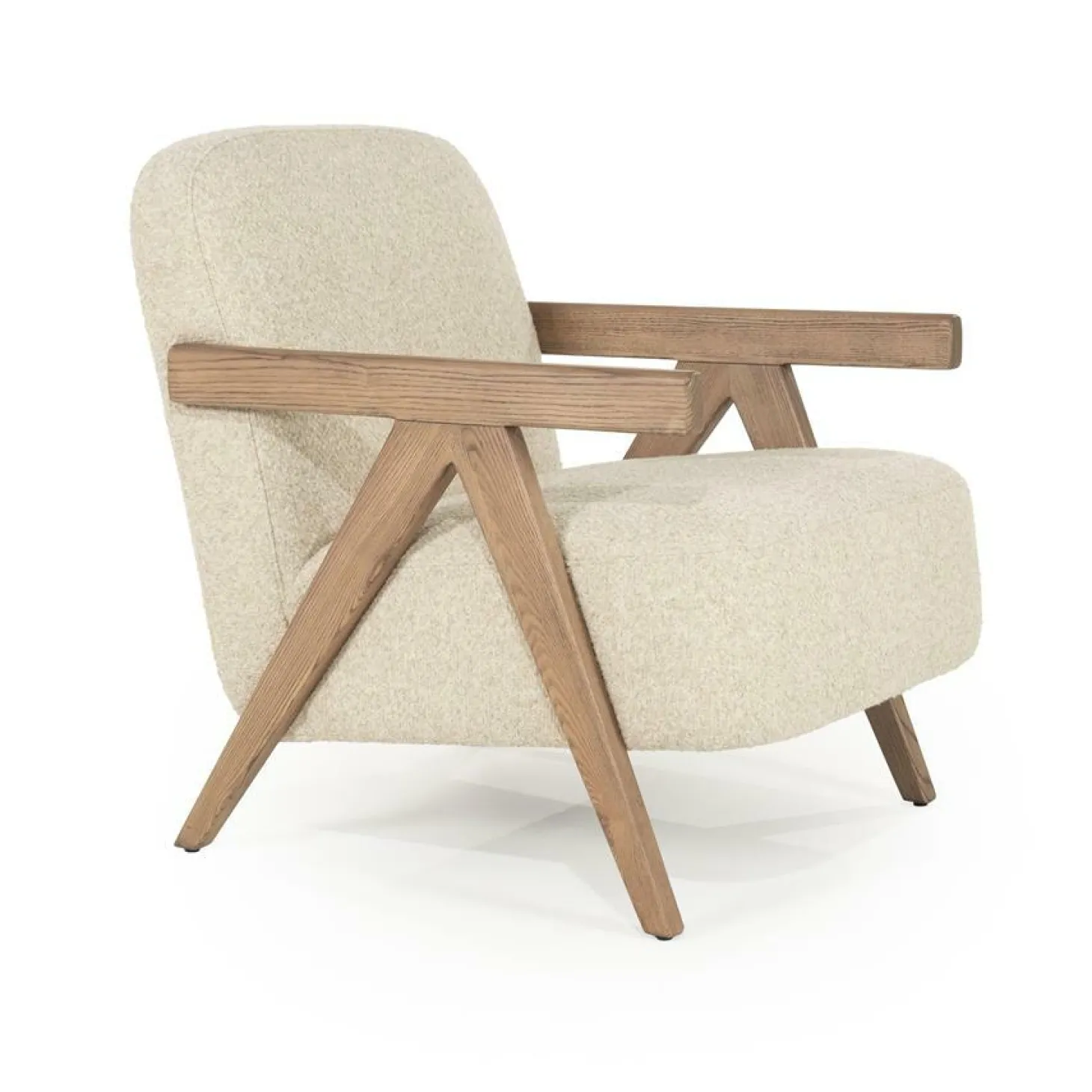 Fauteuil Francis Grove Bouclé - Beige - Loft24.nl