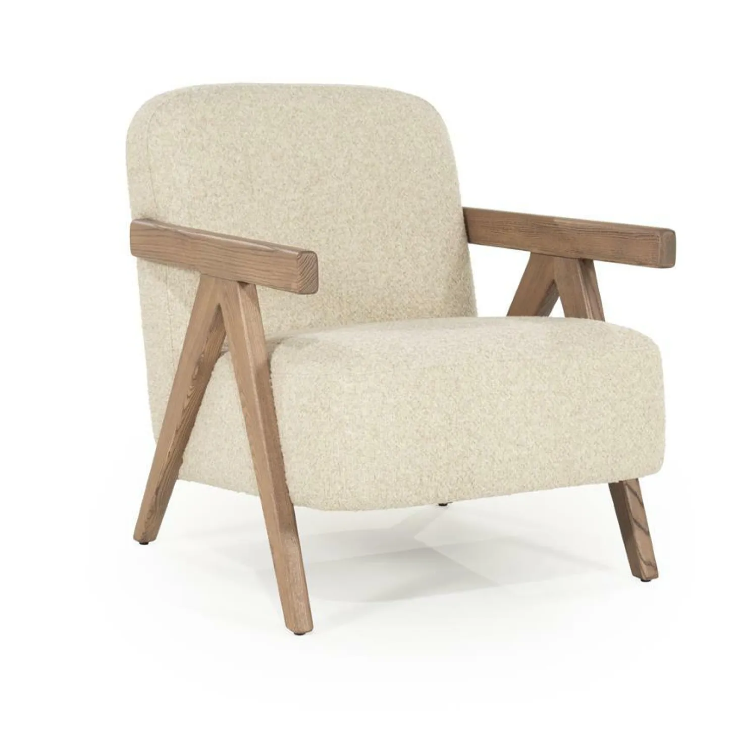 Fauteuil Francis Grove Bouclé - Beige - Loft24.nl