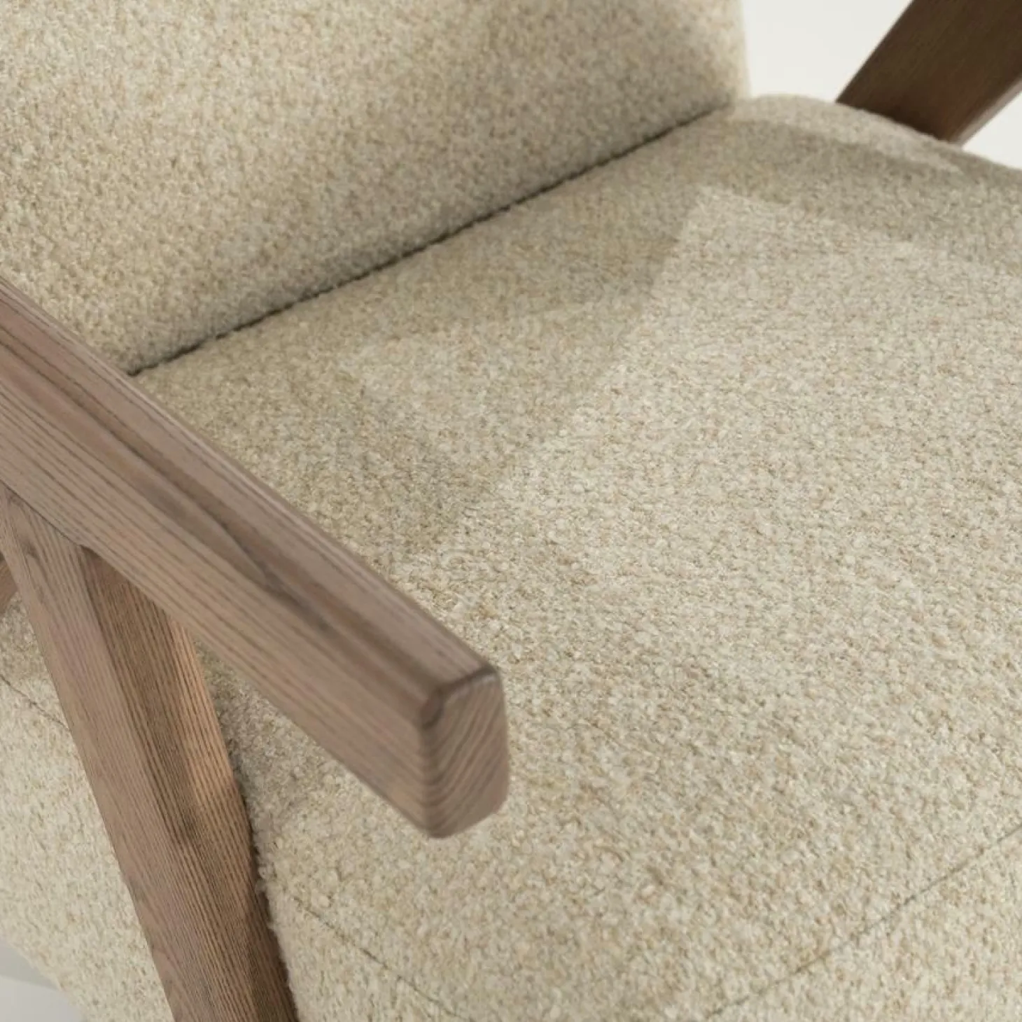Fauteuil Francis Grove Bouclé - Beige - Loft24.nl