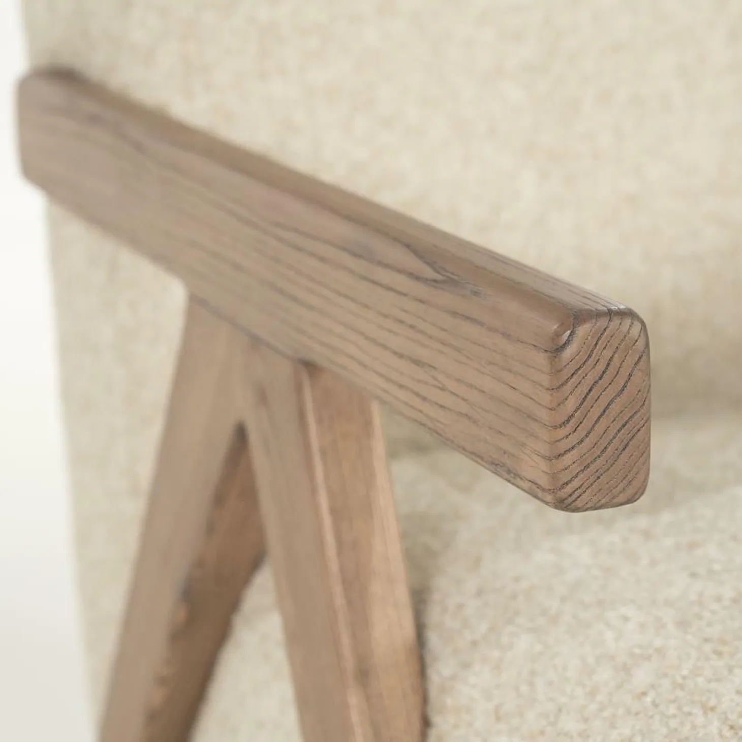 Fauteuil Francis Grove Bouclé - Beige - Loft24.nl