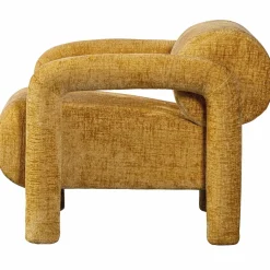 Fauteuil Lenny Structure Velvet - Goud - Loft24.nl