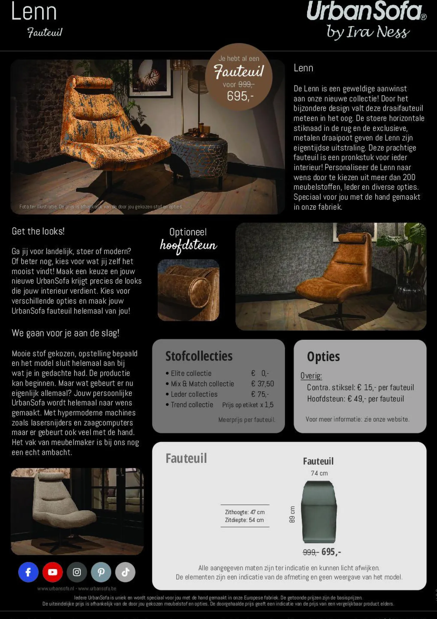 Fauteuil Lenn - zelf samenstellen - Loft24.nl
