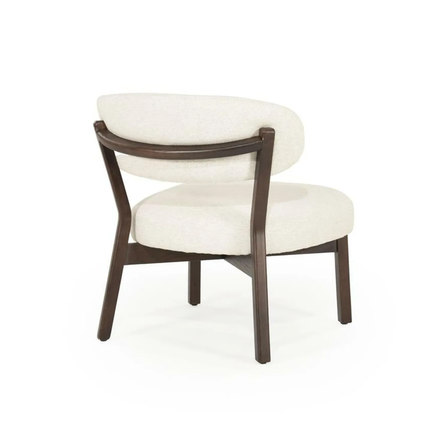 Fauteuil Mikky Eikenhout en stof Beige / Bruin - Loft24.nl
