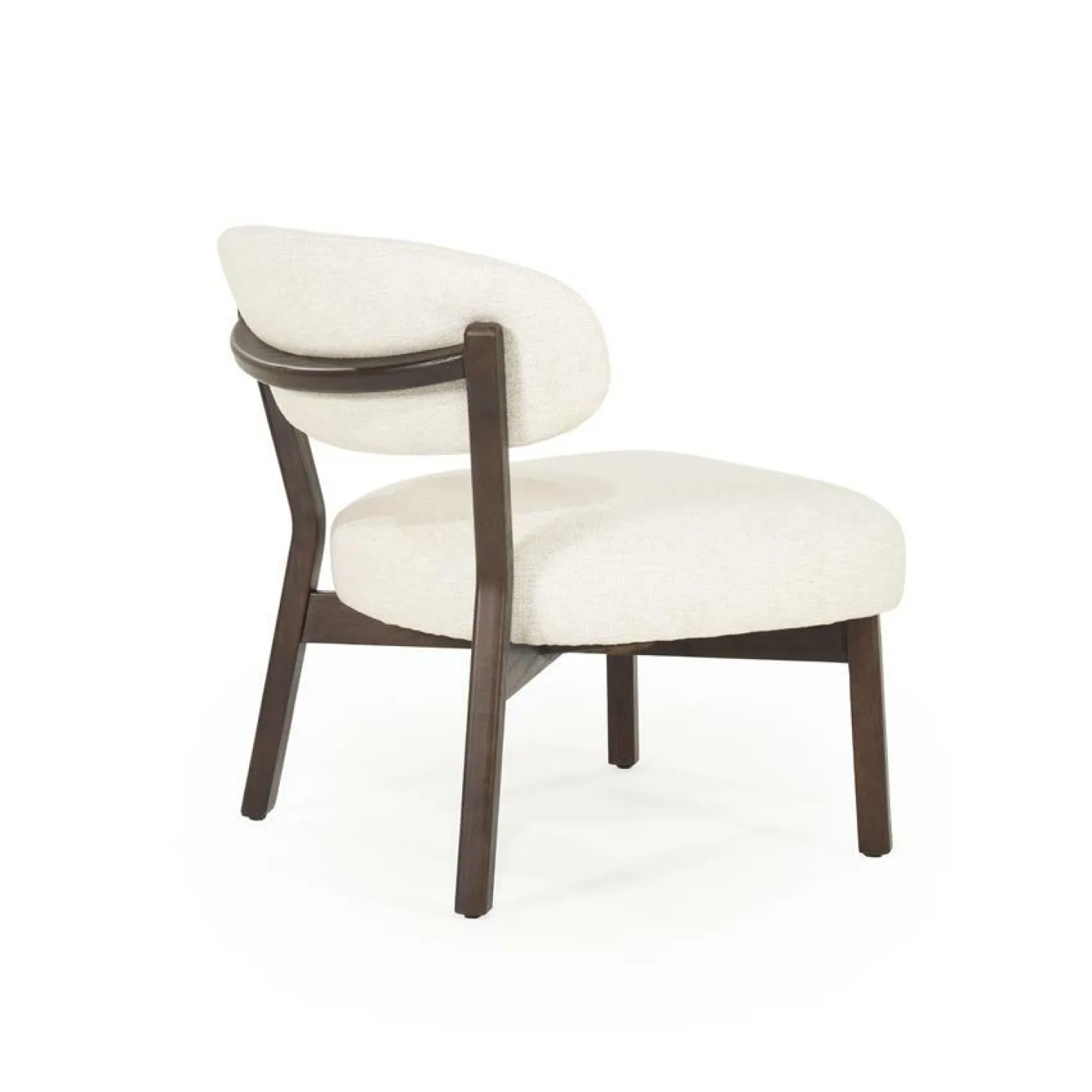 Fauteuil Mikky Eikenhout en stof Beige / Bruin - Loft24.nl