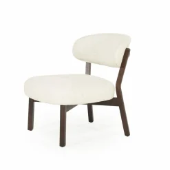 Fauteuil Mikky Eikenhout en stof Beige / Bruin - Loft24.nl