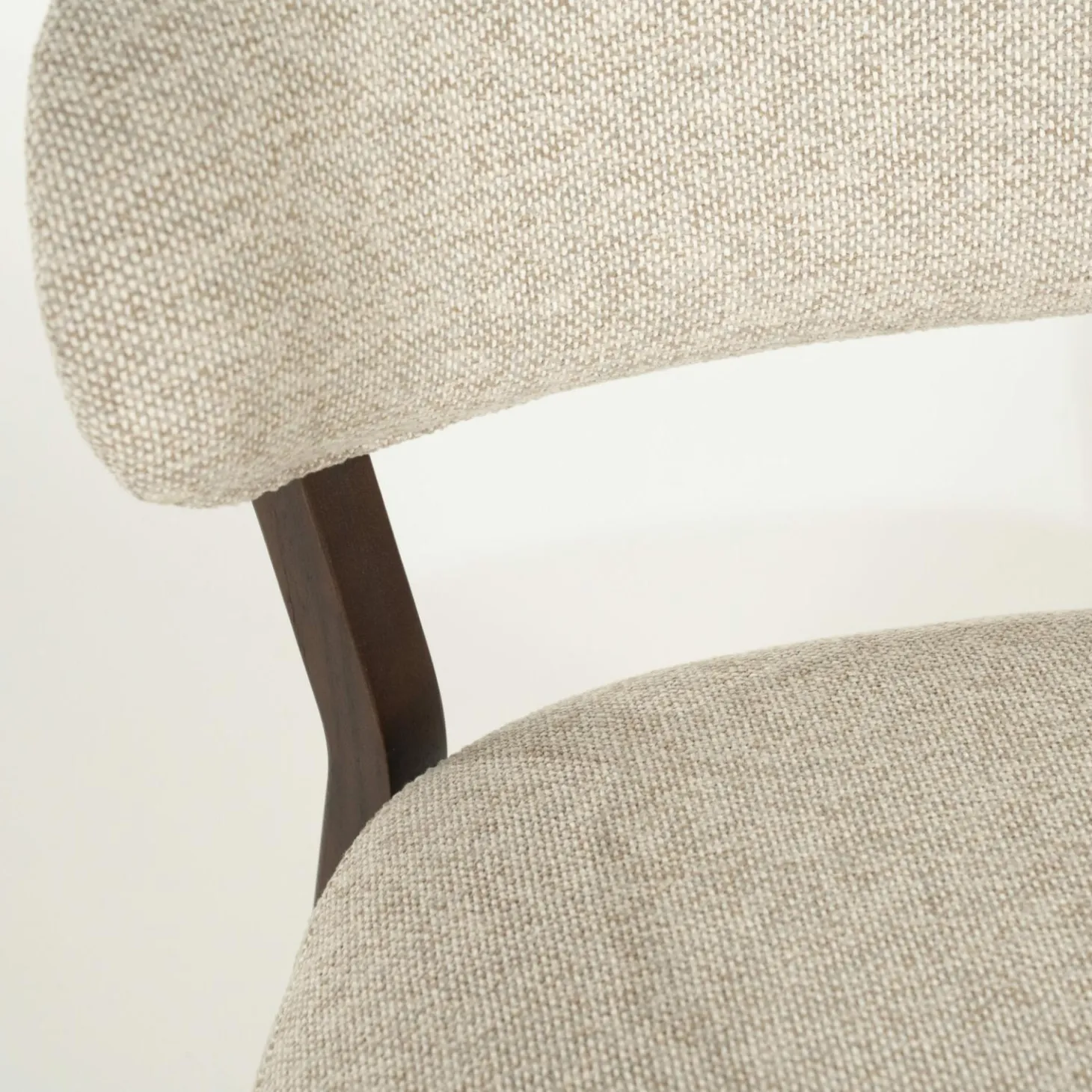 Fauteuil Mikky Eikenhout en stof Beige / Naturel - Loft24.nl