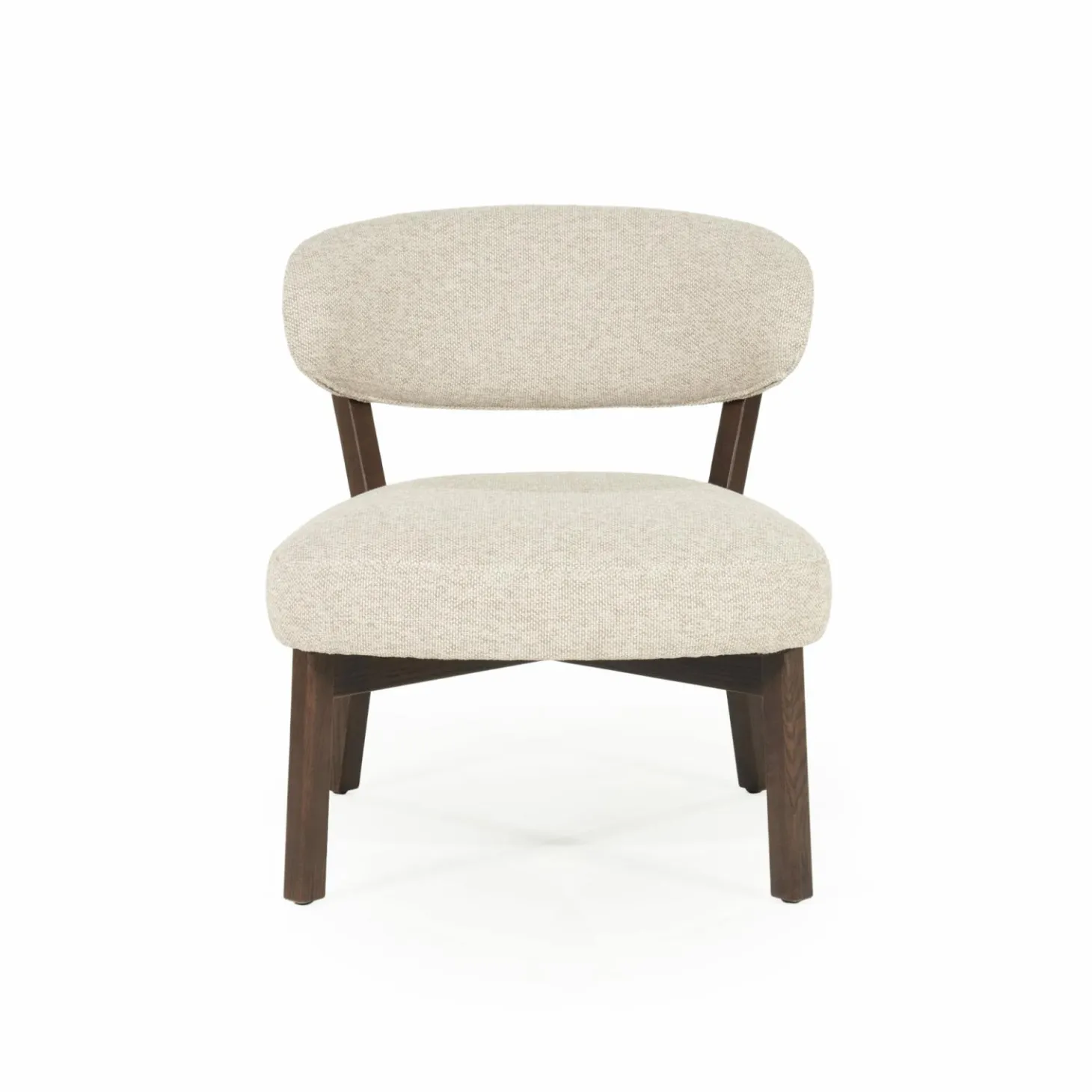 Fauteuil Mikky Eikenhout en stof Beige / Naturel - Loft24.nl