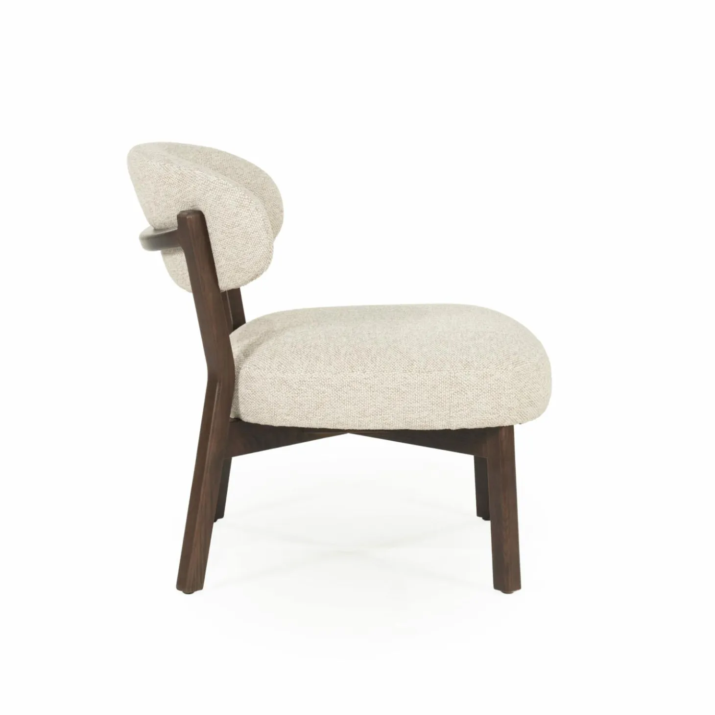 Fauteuil Mikky Eikenhout en stof Beige / Naturel - Loft24.nl