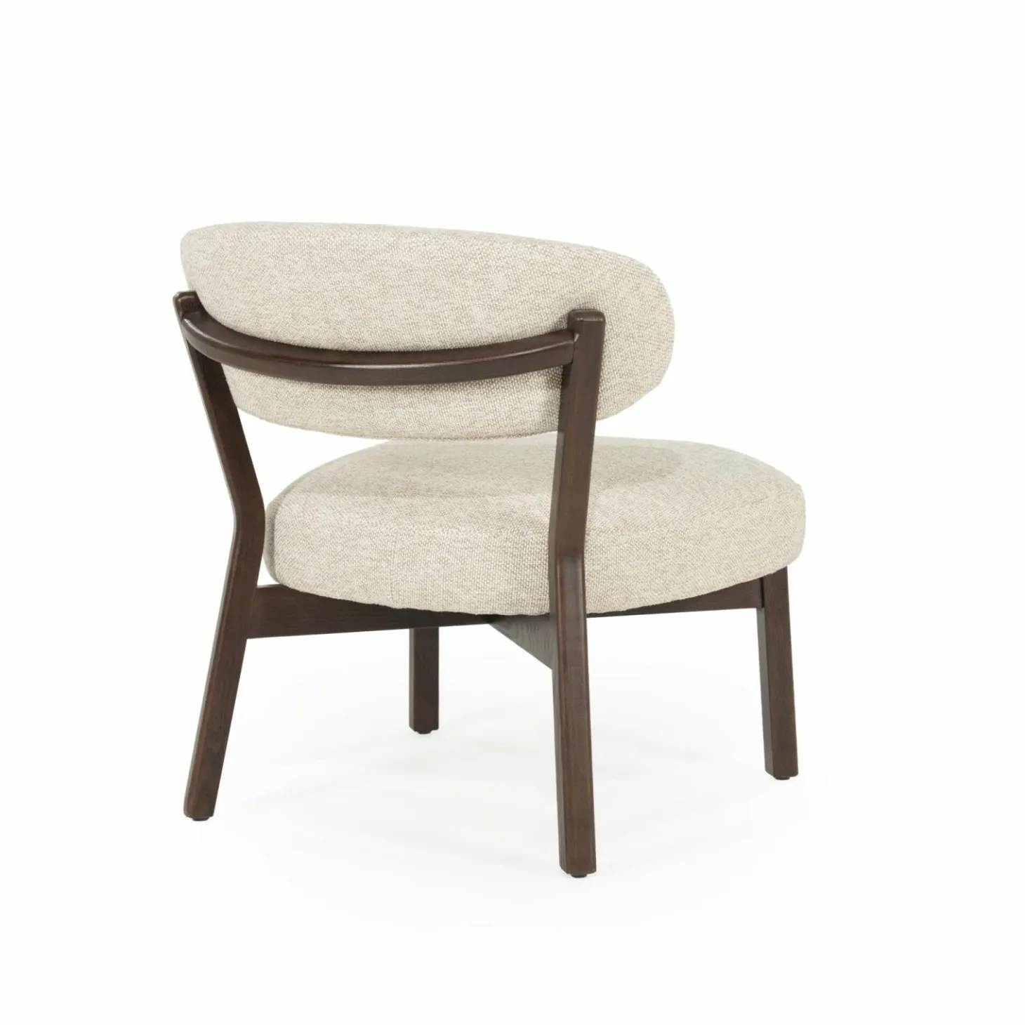 Fauteuil Mikky Eikenhout en stof Beige / Naturel - Loft24.nl