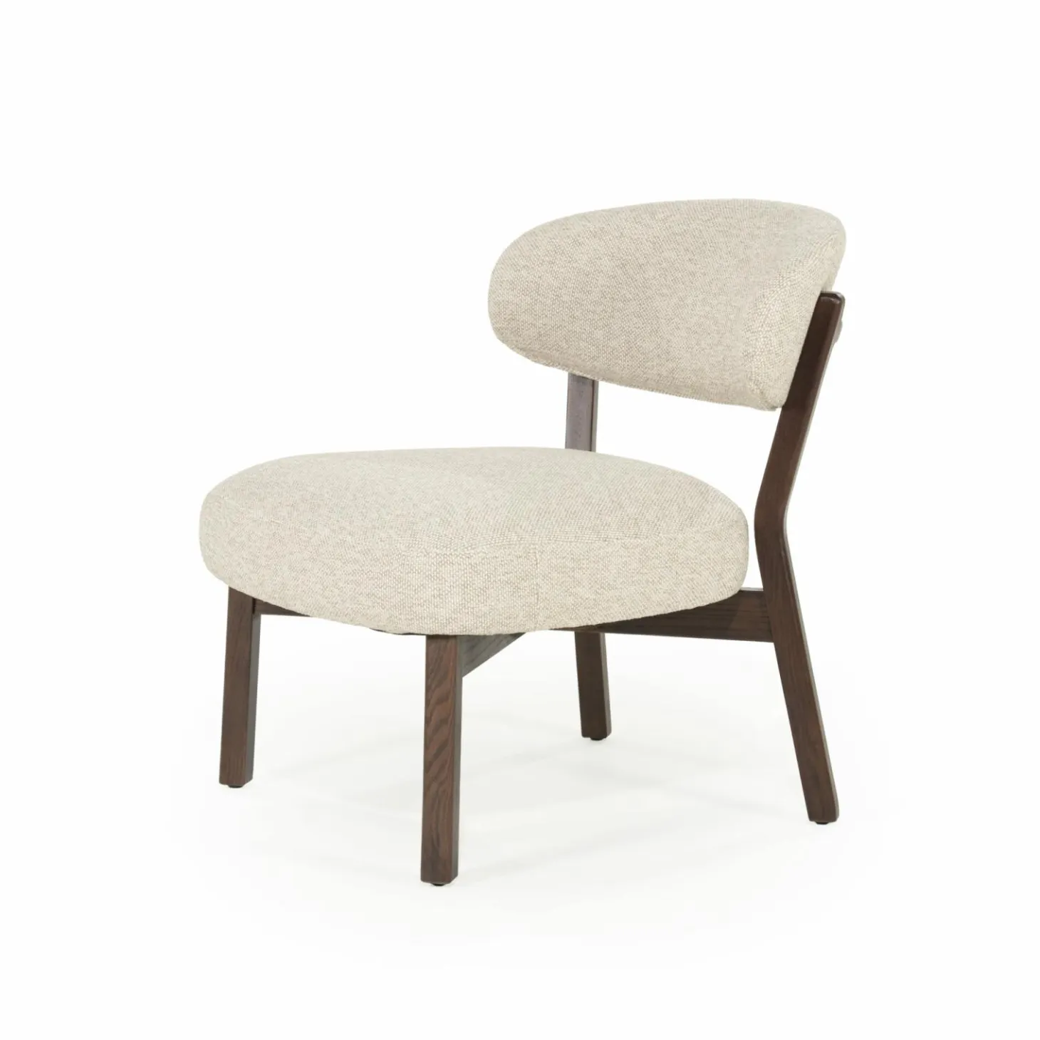 Fauteuil Mikky Eikenhout en stof Beige / Naturel - Loft24.nl