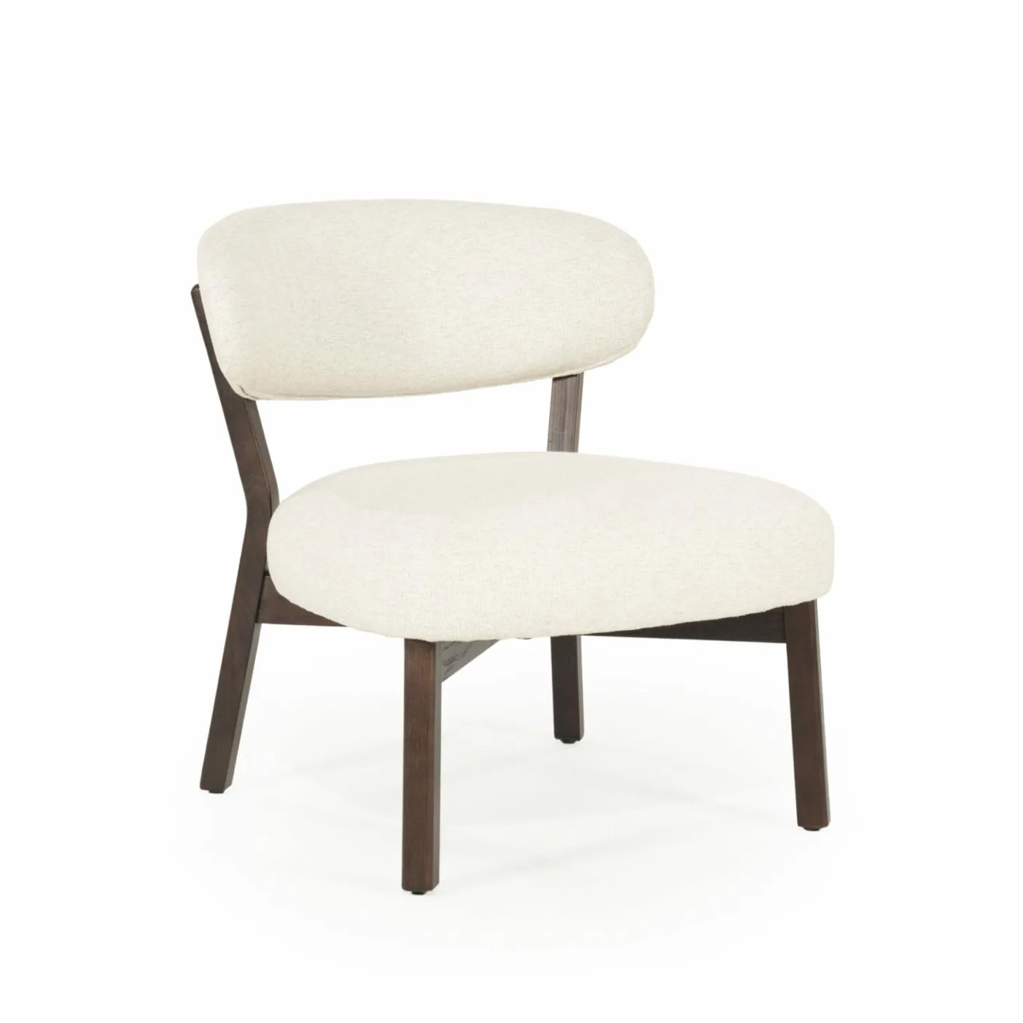 Fauteuil Mikky Eikenhout en stof Beige / Naturel - Loft24.nl