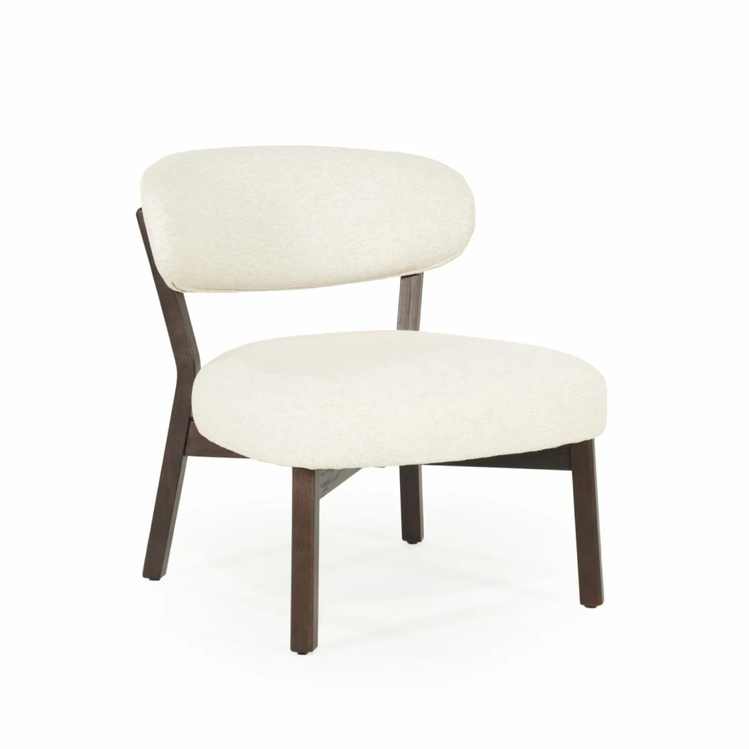 Fauteuil Mikky Eikenhout en stof Beige / Naturel - Loft24.nl