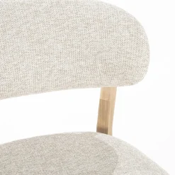 Fauteuil Mikky Eikenhout en stof Beige / Naturel - Loft24.nl