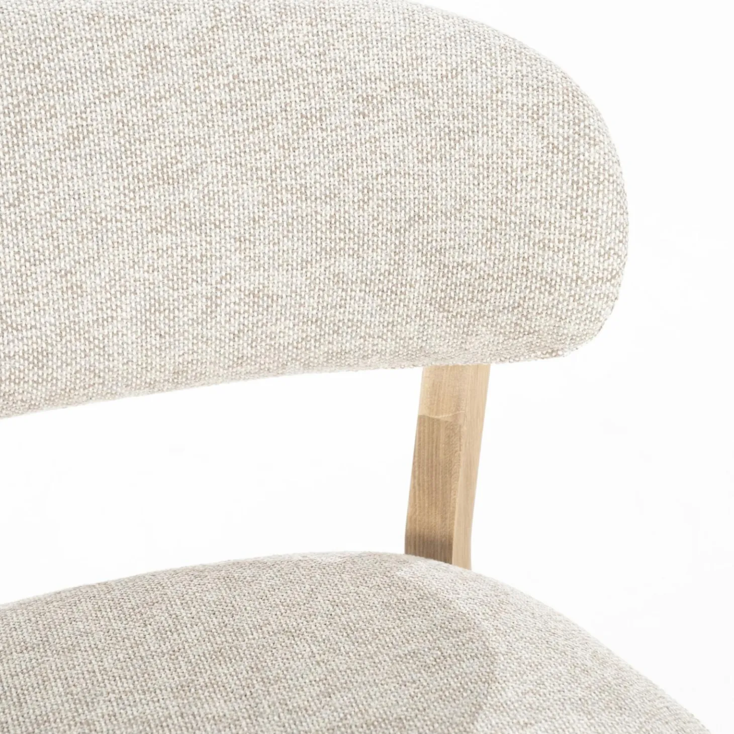 Fauteuil Mikky Eikenhout en stof Beige / Naturel - Loft24.nl