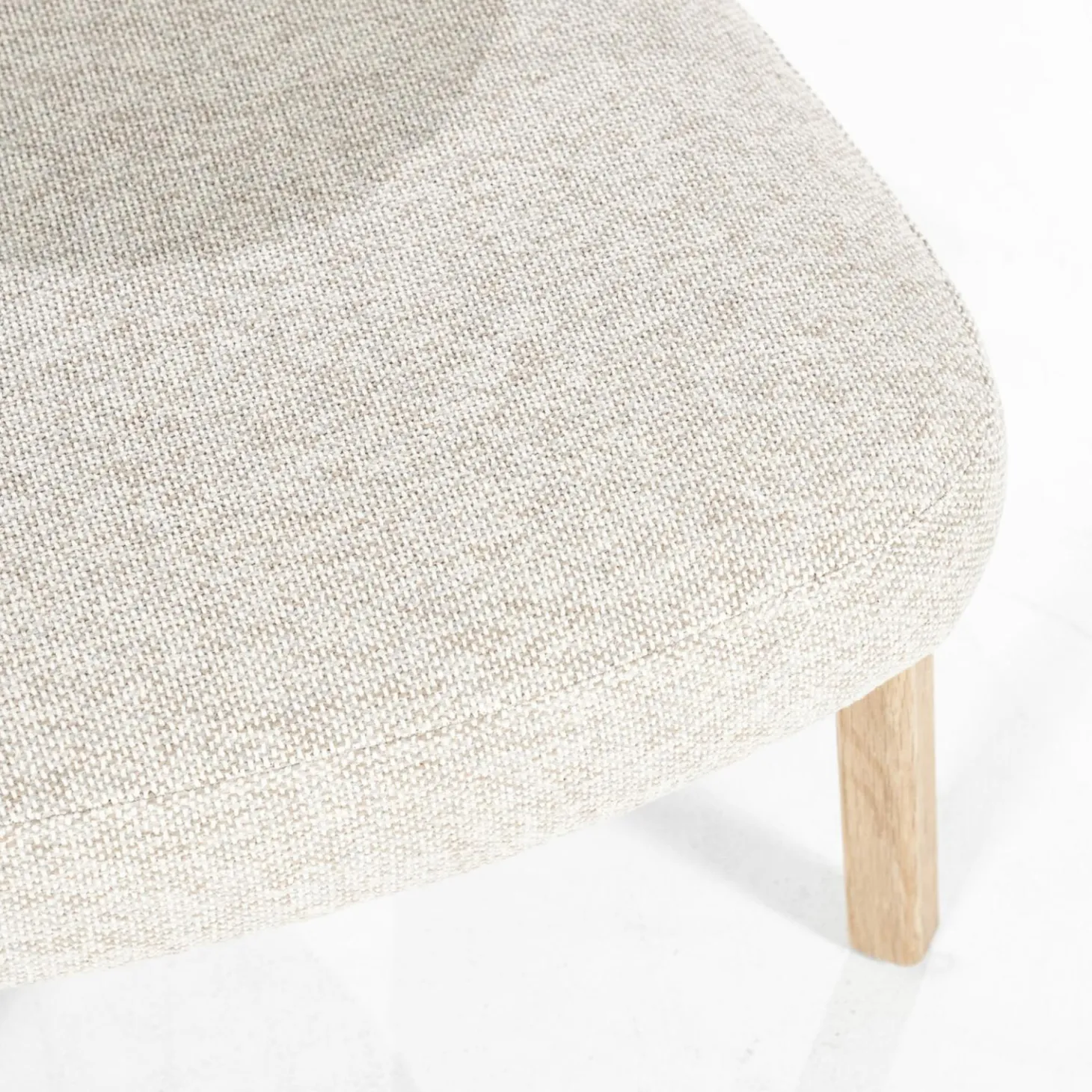 Fauteuil Mikky Eikenhout en stof Beige / Naturel - Loft24.nl