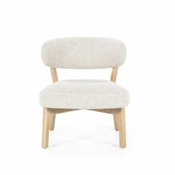 Fauteuil Mikky Eikenhout en stof Beige / Naturel - Loft24.nl
