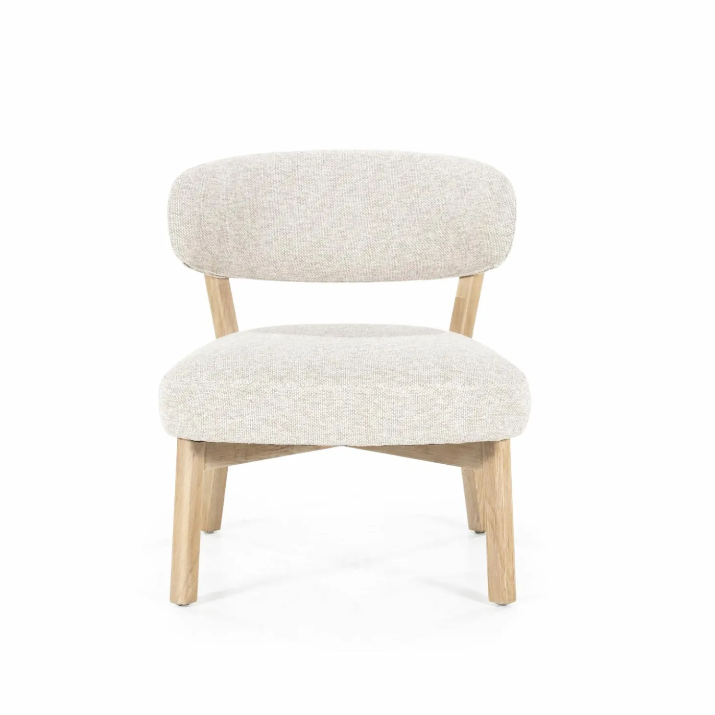 Fauteuil Mikky Eikenhout en stof Beige / Naturel - Loft24.nl
