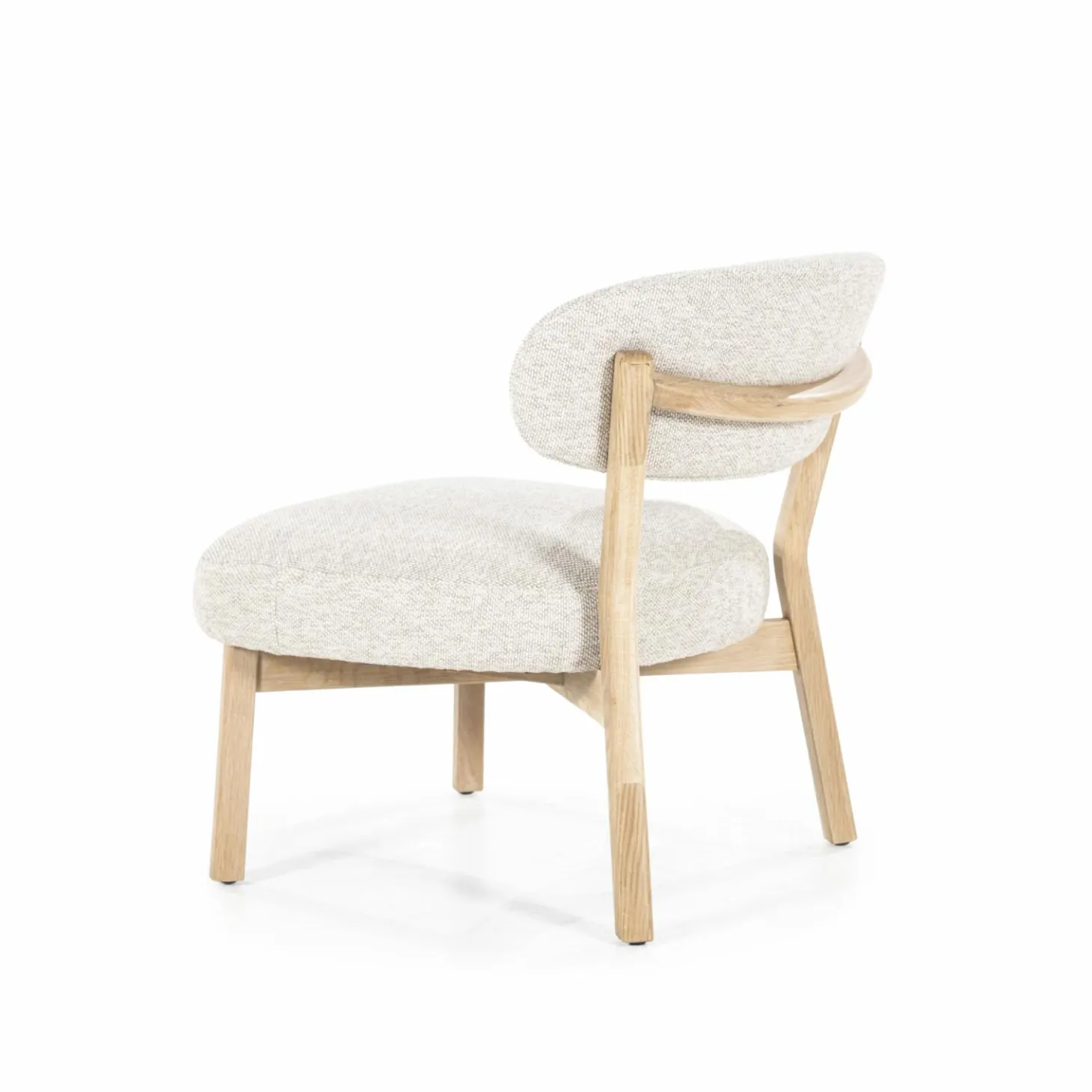 Fauteuil Mikky Eikenhout en stof Beige / Naturel - Loft24.nl