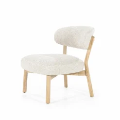 Fauteuil Mikky Eikenhout en stof Beige / Naturel - Loft24.nl