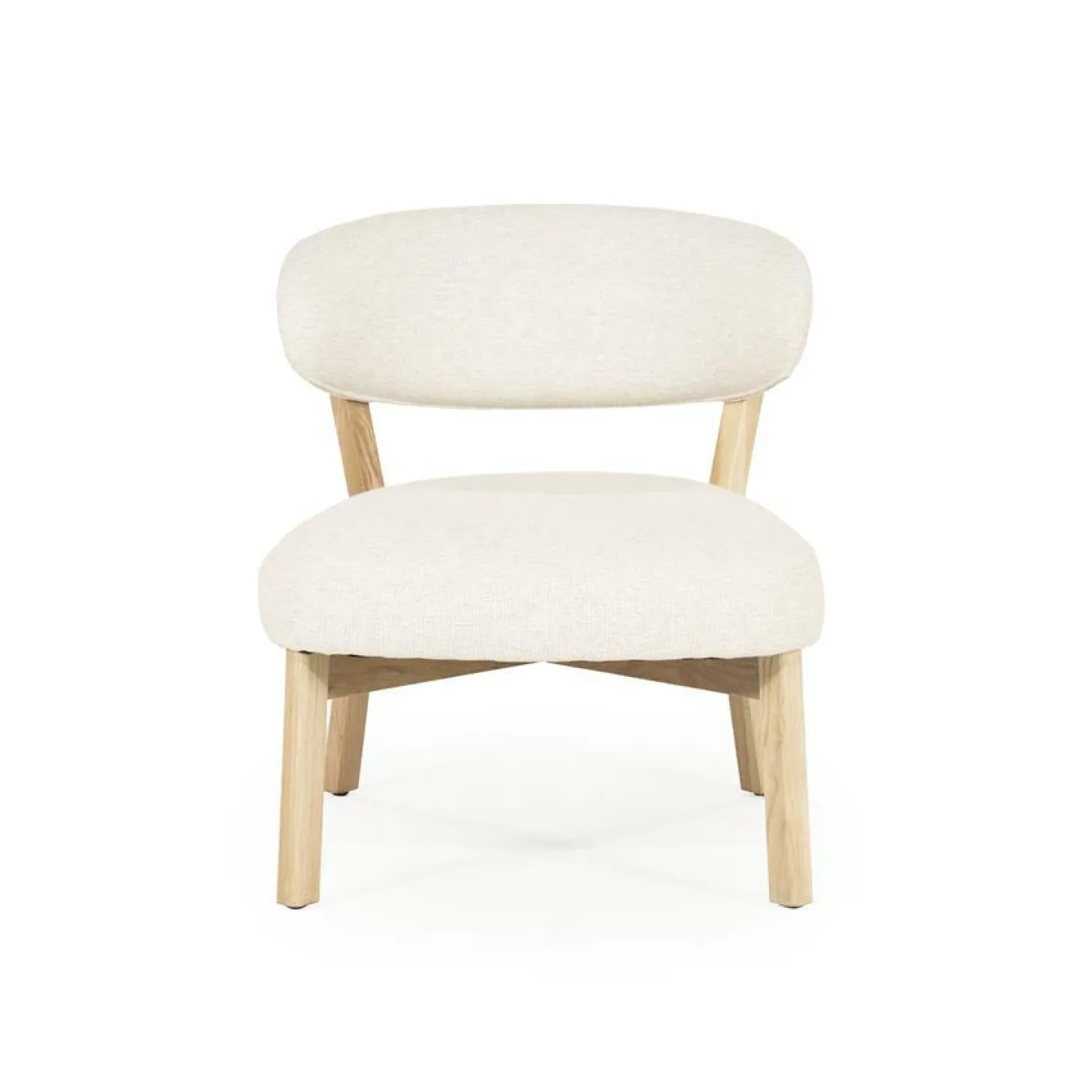 Fauteuil Mikky Eikenhout en stof Beige / Naturel - Loft24.nl