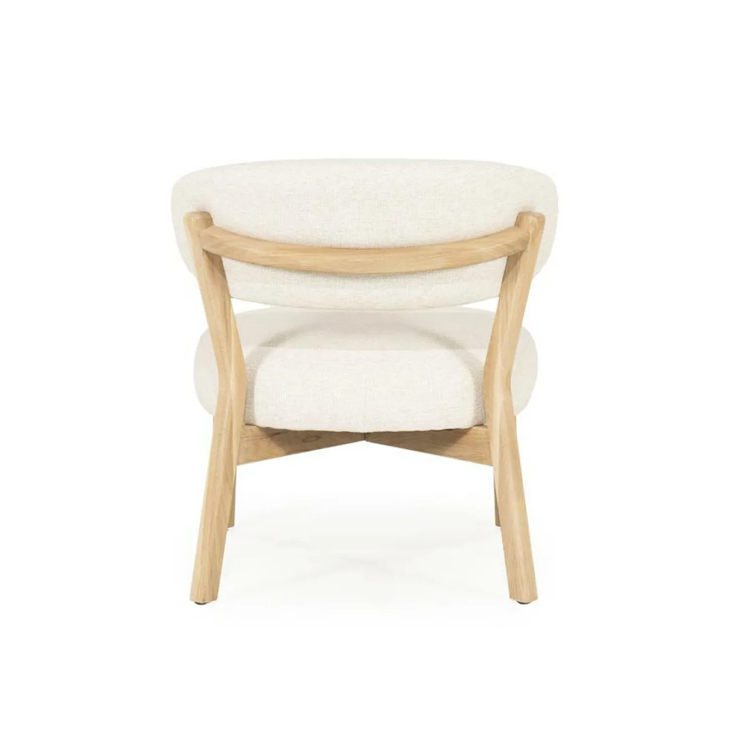 Fauteuil Mikky Eikenhout en stof Beige / Naturel - Loft24.nl
