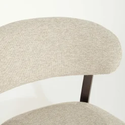 Fauteuil Mikky Eikenhout en stof Taupe / Bruin - Loft24.nl
