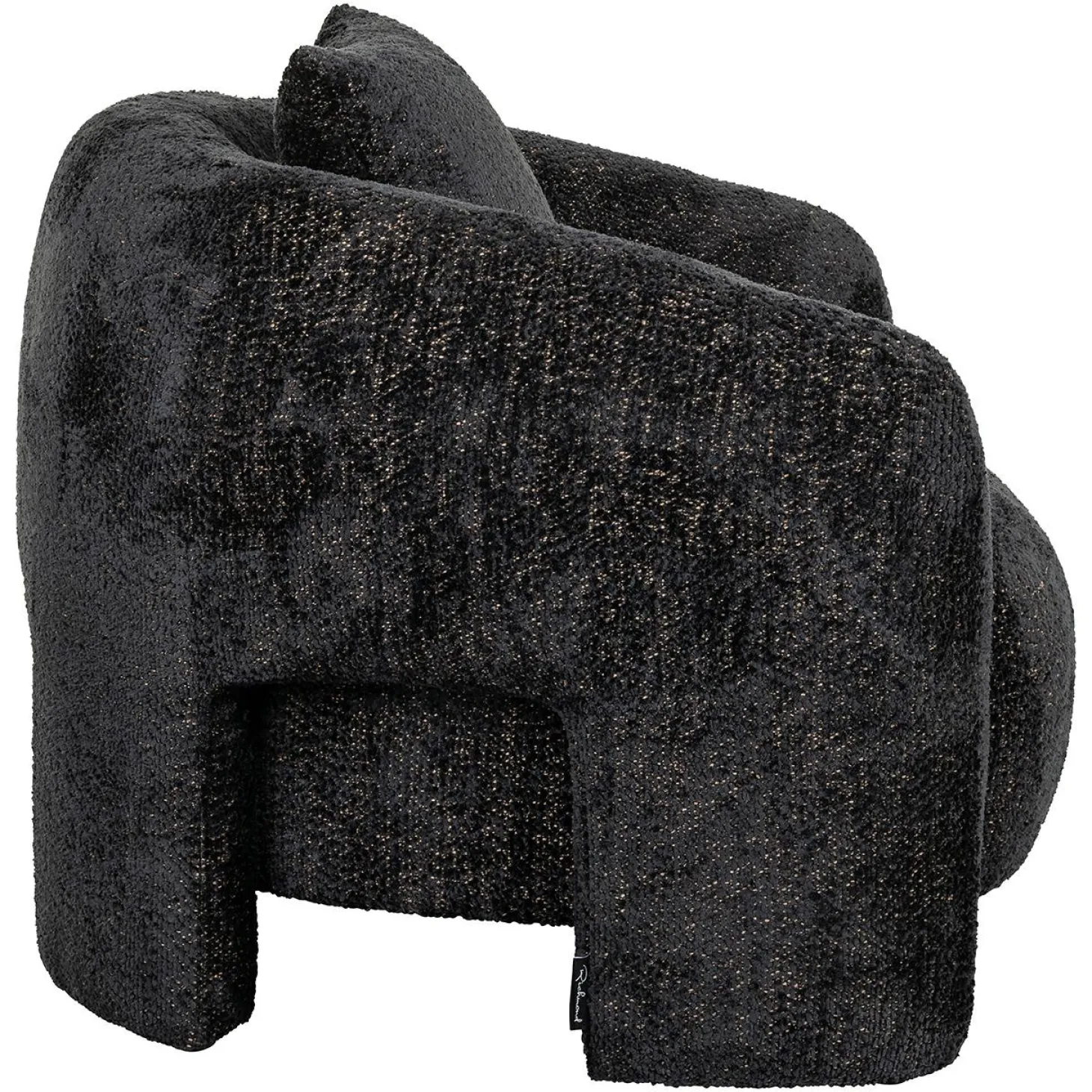 Fauteuil Milania Chenille - Zwart - Loft24.nl