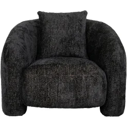 Fauteuil Milania Chenille - Zwart - Loft24.nl