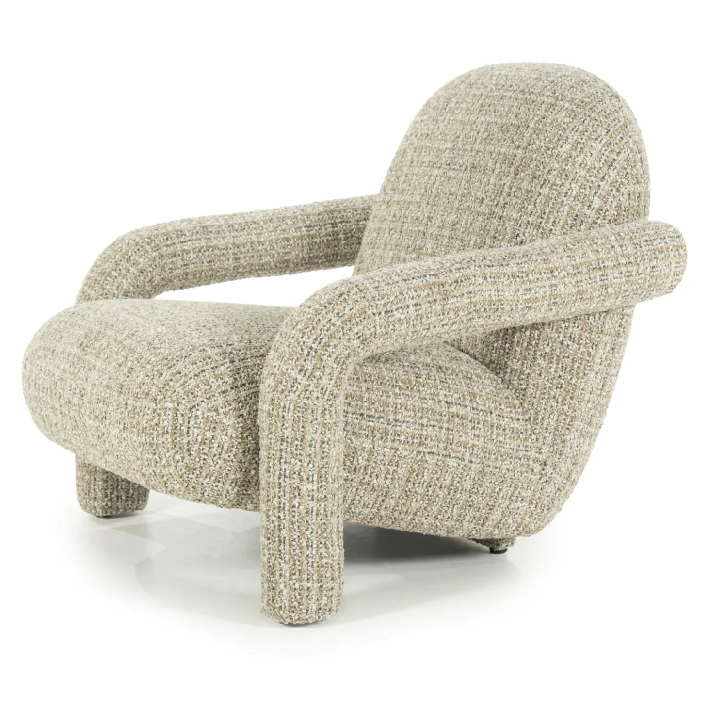 Fauteuil Monica Grove Bouclé - Beige - Loft24.nl