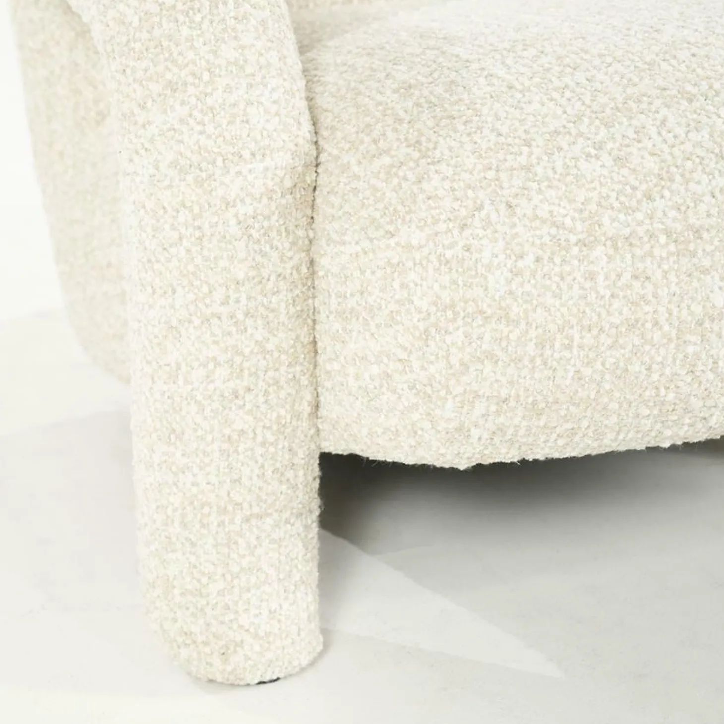 Fauteuil Monica Grove Bouclé - Beige - Loft24.nl