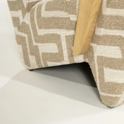 Fauteuil Olek Graffic Bouclé - Taupe - Loft24.nl
