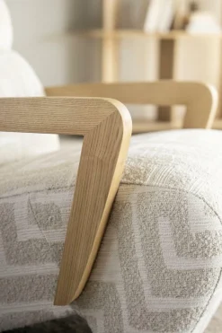 Fauteuil Olek Graffic Bouclé - Taupe - Loft24.nl