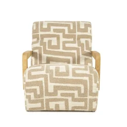 Fauteuil Olek Graffic Bouclé - Taupe - Loft24.nl