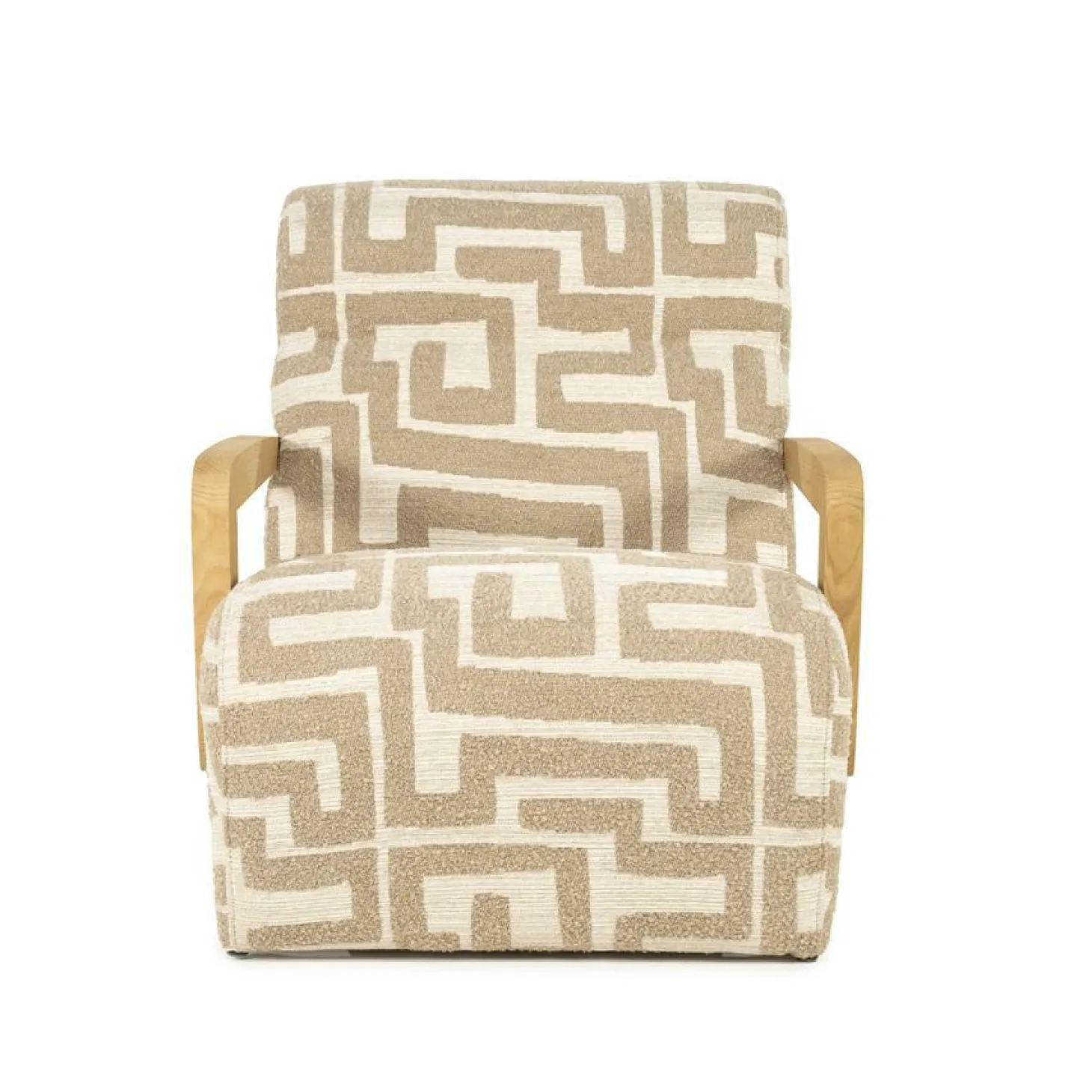 Fauteuil Olek Graffic Bouclé - Taupe - Loft24.nl