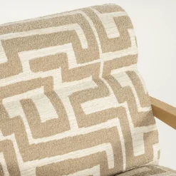 Fauteuil Olek Graffic Bouclé - Taupe - Loft24.nl