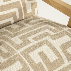 Fauteuil Olek Graffic Bouclé - Taupe - Loft24.nl